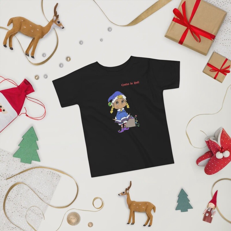 T-Shirt Contes de Noël - Bonnet Bleu - Enfant