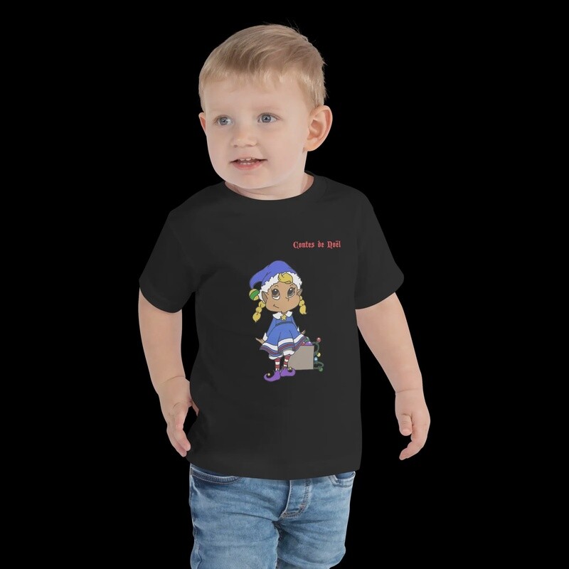 T-Shirt Contes de Noël - Bonnet Bleu - Enfant