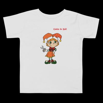 T-Shirt Contes de Noël - Bonnet Orange - Enfant