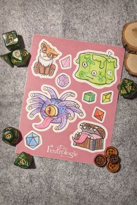 Feuilles Autocollants D&amp;D