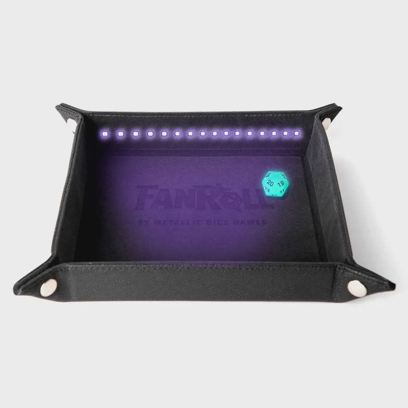 Blacklight Dice Tray with d20