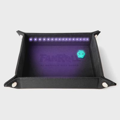 Blacklight Dice Tray with d20