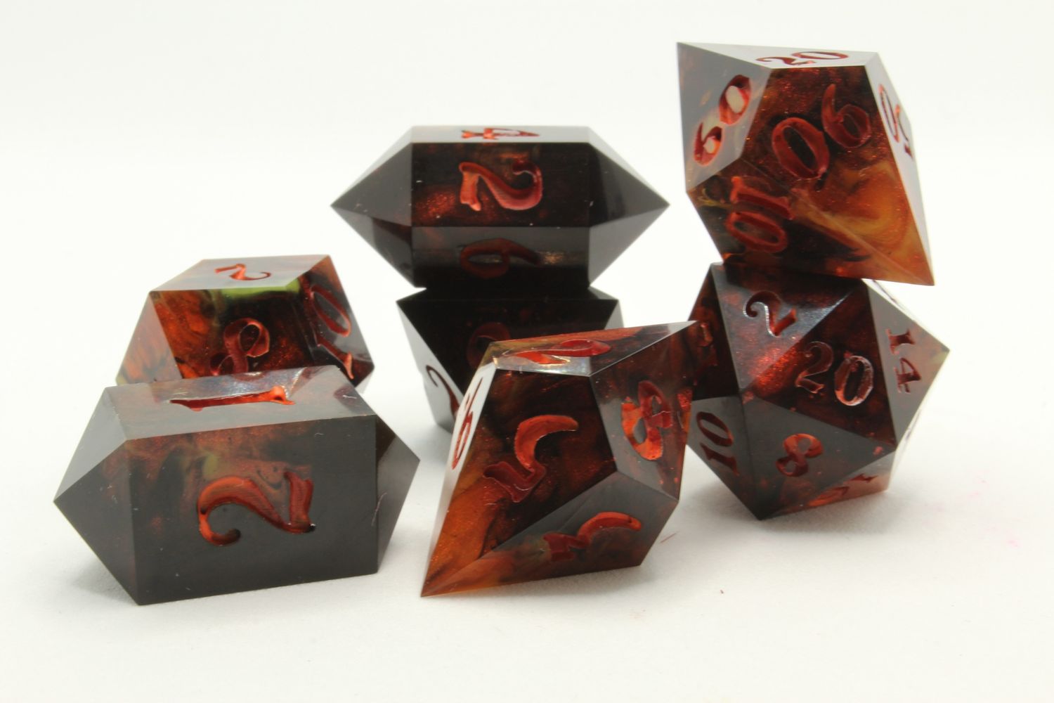 Ensemble de dés faits main « Balrog »
