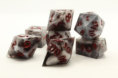 Ensemble de dés faits main « Vampire »