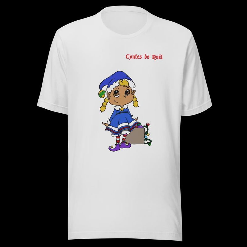 T-Shirt Contes de Noël - Bonnet Bleu - Adult