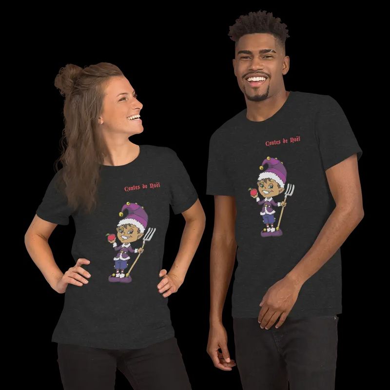 T-Shirt Contes de Noël - Bonnet Violet - Adult