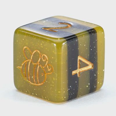 “Electric Bumble Bee”  12D6 Dice Set