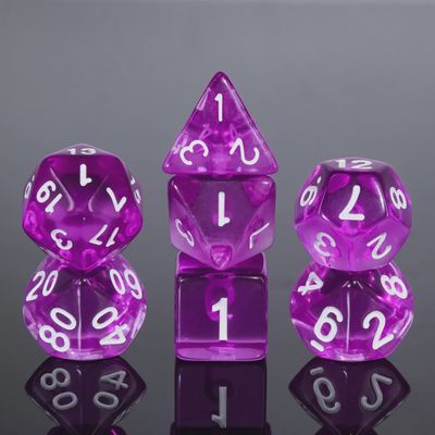 &quot;Purple Gemstones&quot; Dice Set