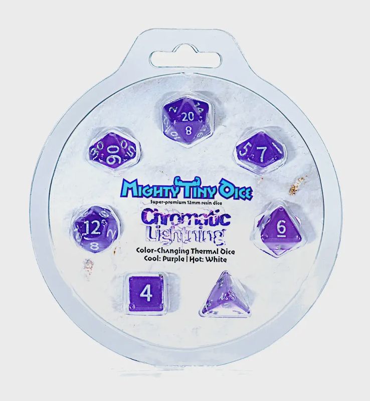 ​“Chromatic Lightning” Chromomancy 12mm Eleven Mighty Tiny Dice Set