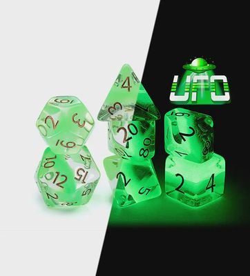 ​“UFO” Radiant Dice (Glow-in-the-Dark)