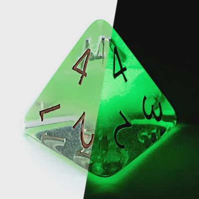 Eleven “UFO” Radiant Dice (Glow-in-the-Dark) Set
