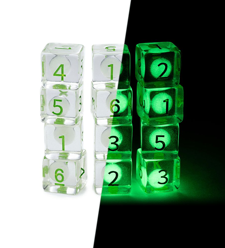 “Firefly” Radiant 12D6 (Glow-in-the-Dark)