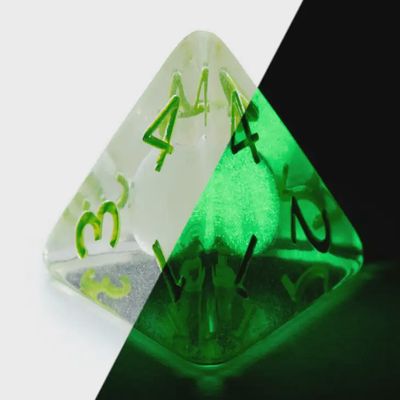 Eleven “Firefly” Radiant Dice (Glow-in-the-Dark)