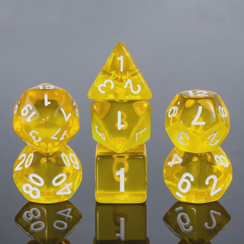"Orange Gemstones" Dice Set
