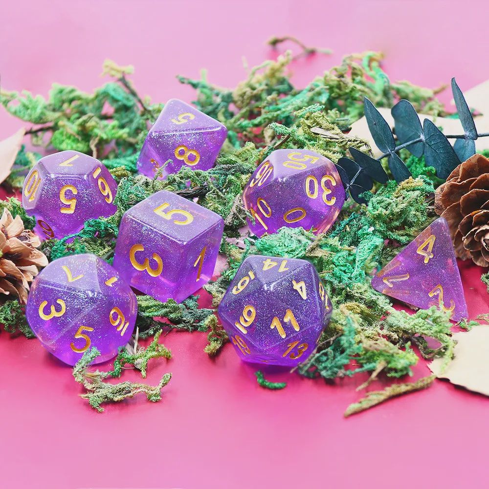 &quot;Iridescent Purple&quot; Dice Set