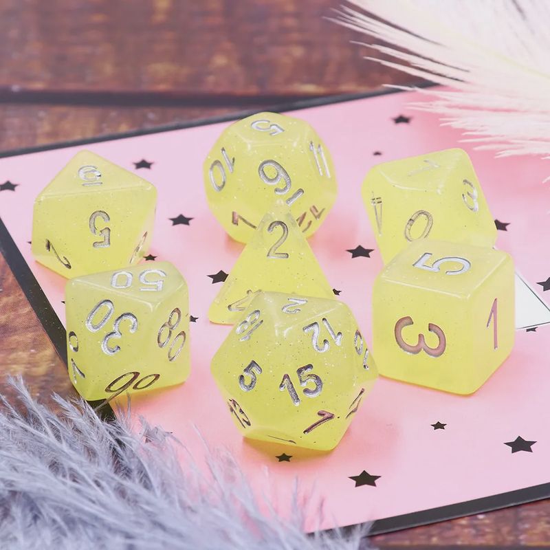 "Silver Sun" Dice Set