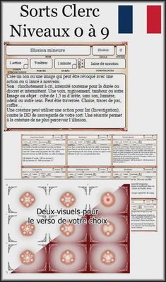 Cartes de sorts de 5e - CLERC 0 à 9