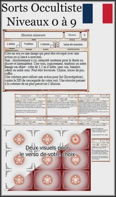 Cartes de sorts de 5e - Occultiste 0 à 9