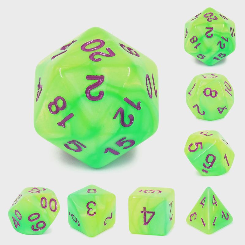 "Radioactive" Dice Set