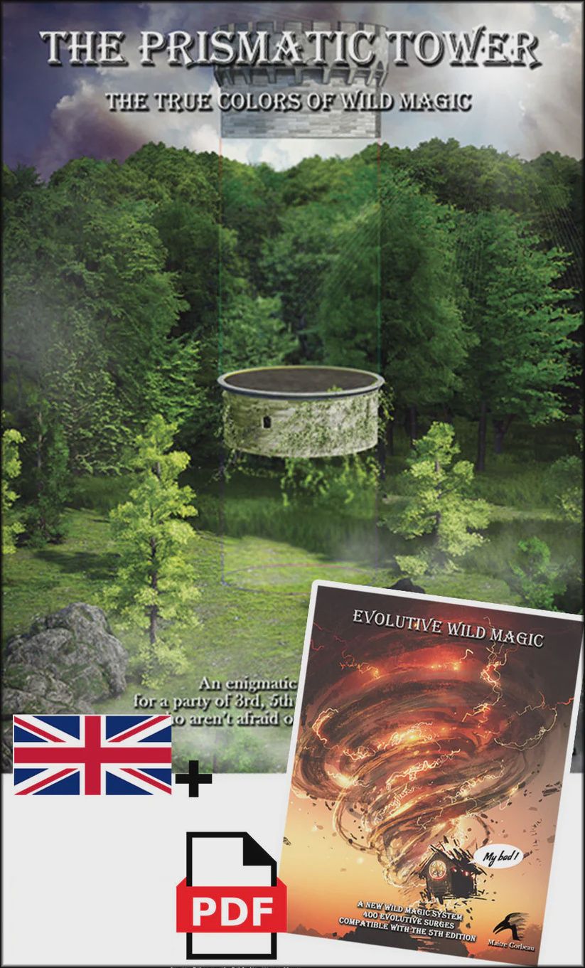 The Prismatic Tower PDF Package : Adventure, Wild Magic Module + bonus content