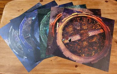 Maps 20 x 20 double-sided for The Prismatic Tower adventure