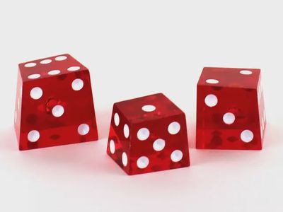 D6 25mm Crooked Dice Transparent-Rouge/Blanc
