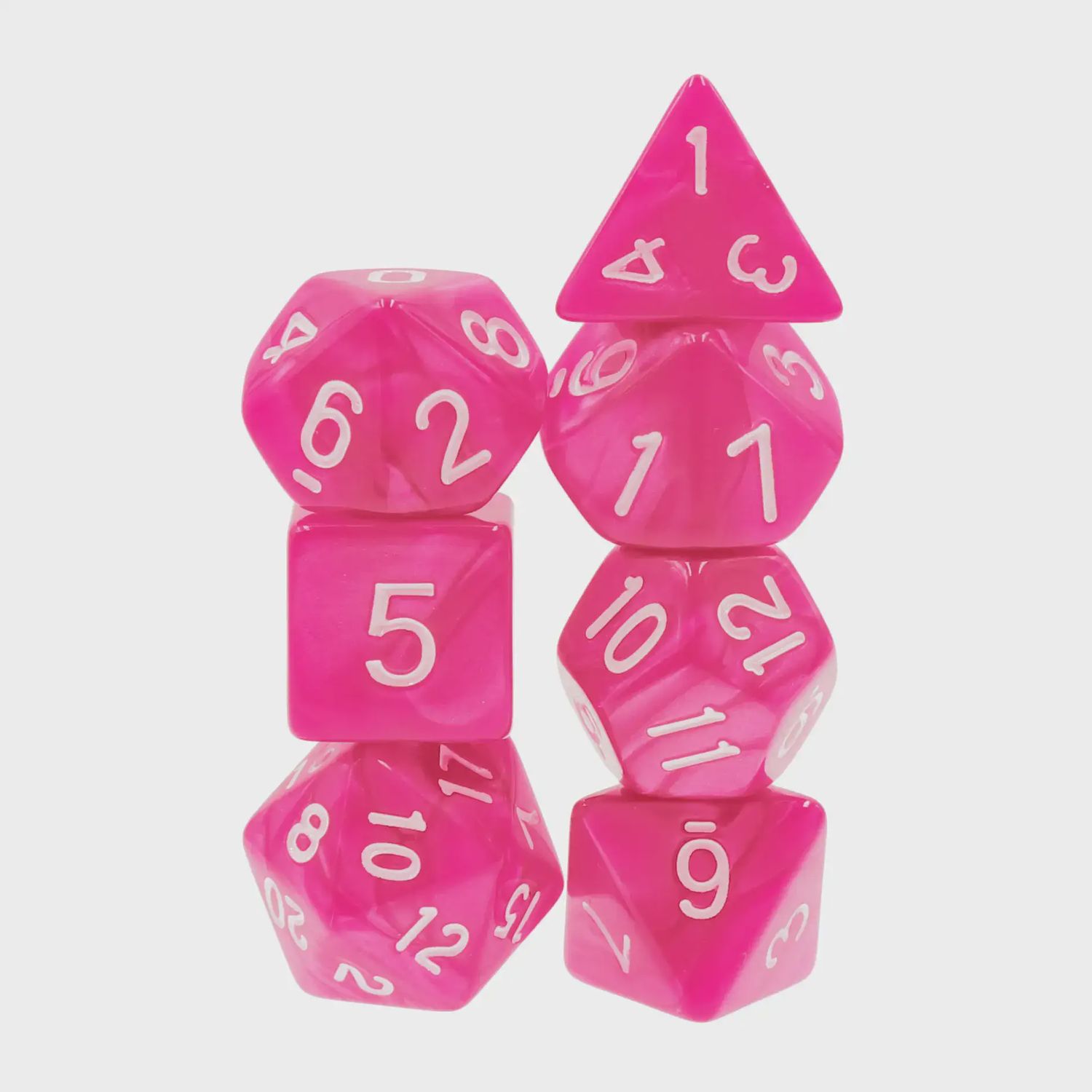 “Pearly Pink” dice set