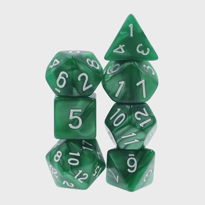 “Pearly Green” dice set