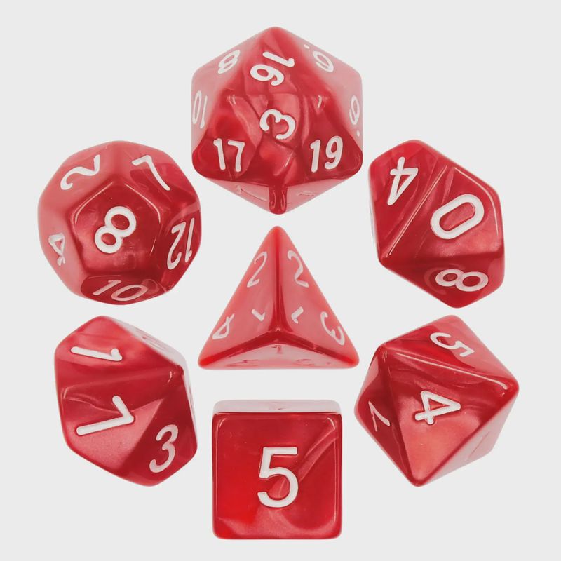 “Pearly Rouge” dice set