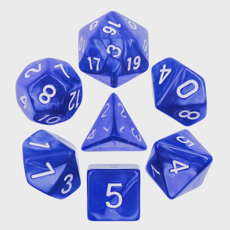 “Pearly Blue” dice set