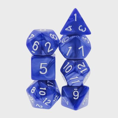 “Pearly Blue” dice set