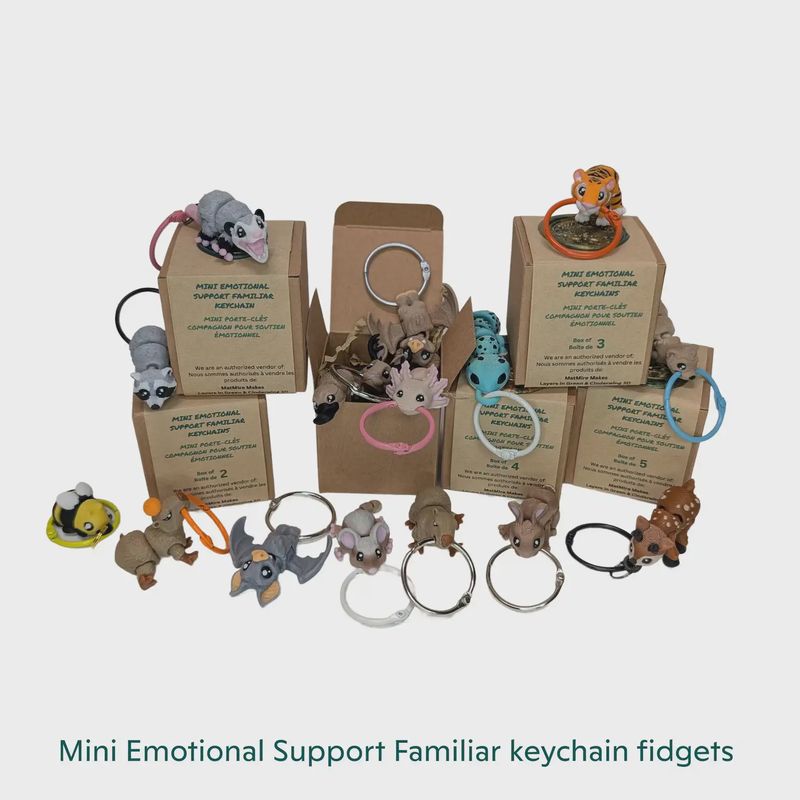 Mini Emotional Support Familiar keychains