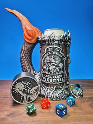 Dice mug Fireball