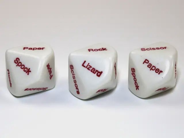Rock Paper Scissors Lizard Spock White/red