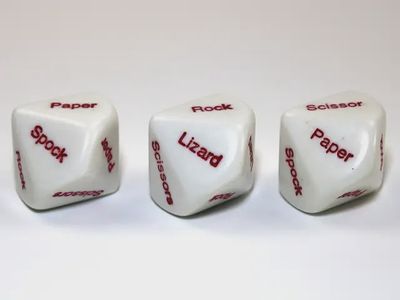 Rock Paper Scissors Lizard Spock White/red