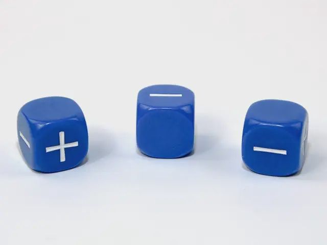 D6 Fudge, Couleur: Bleu/Blanc