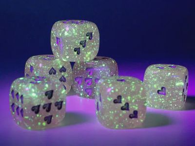 D6 16mm avec pépins en forme de cœur « Borealis Luminary » rose/argent