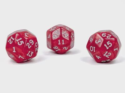 D30 24mm nacrés rouge/blanc
