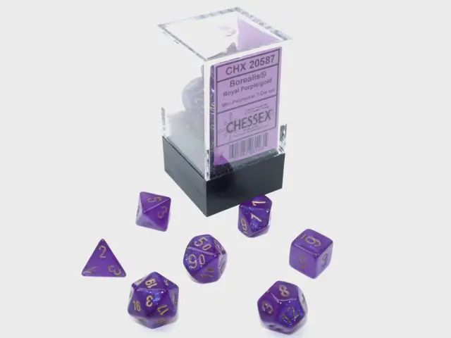 "Festive® Circus™/Black" Glow in the Dark Mini-Dice Set
