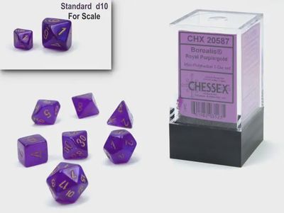 &quot;Festive® Circus™/Black&quot; Glow in the Dark Mini-Dice Set