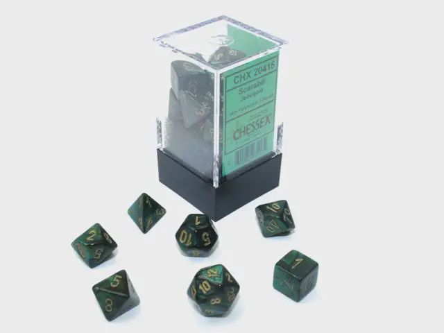"Scarab® Jade/Gold" Mini-Dice Set