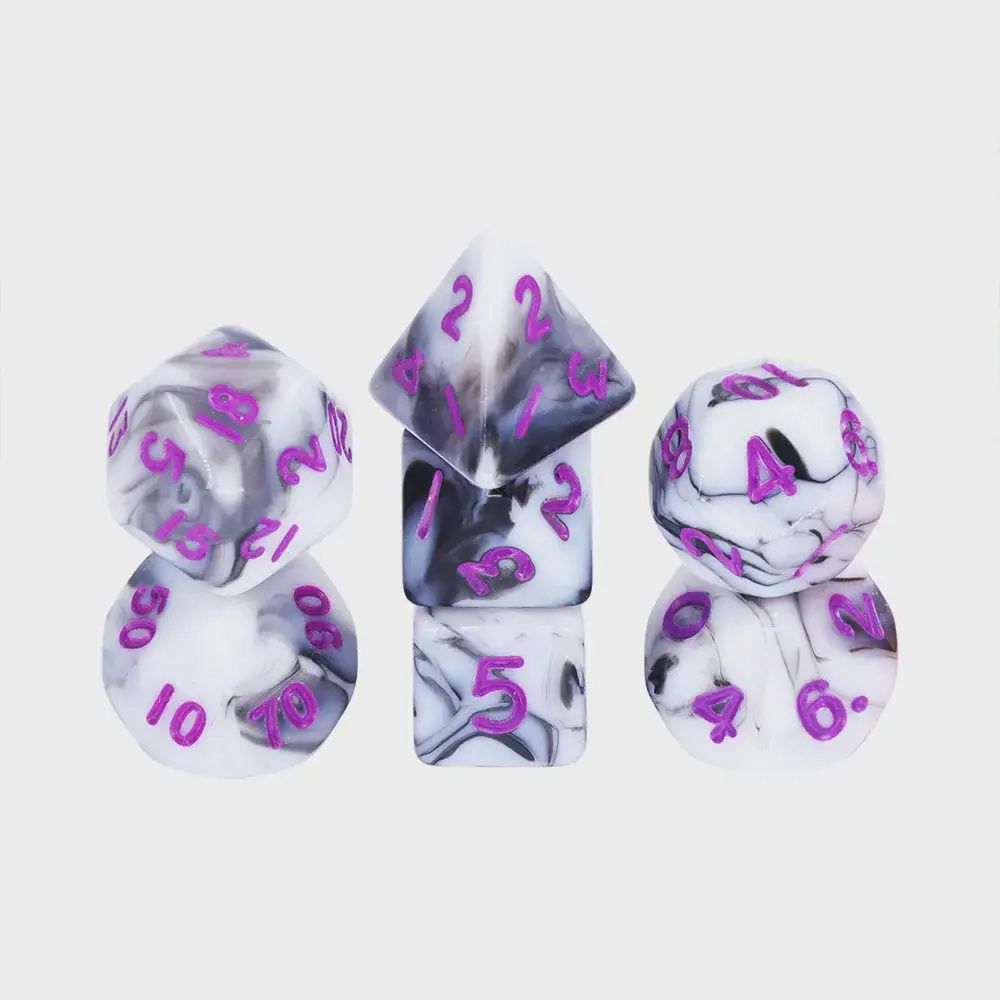 &quot;Ink and Purple&quot; Mini Dice Set