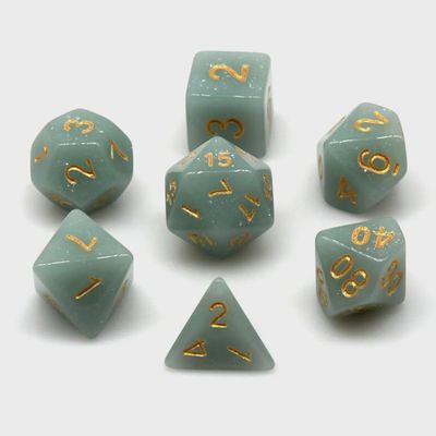 Set of thermo-chromatic dice &quot;Jade and Amethyst&quot;