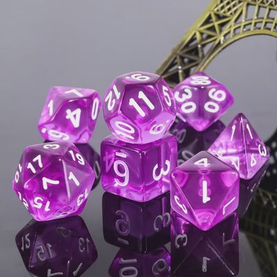 7-Piece Polyhedral Dice Set: Precious Stone - Imperial Amethyst