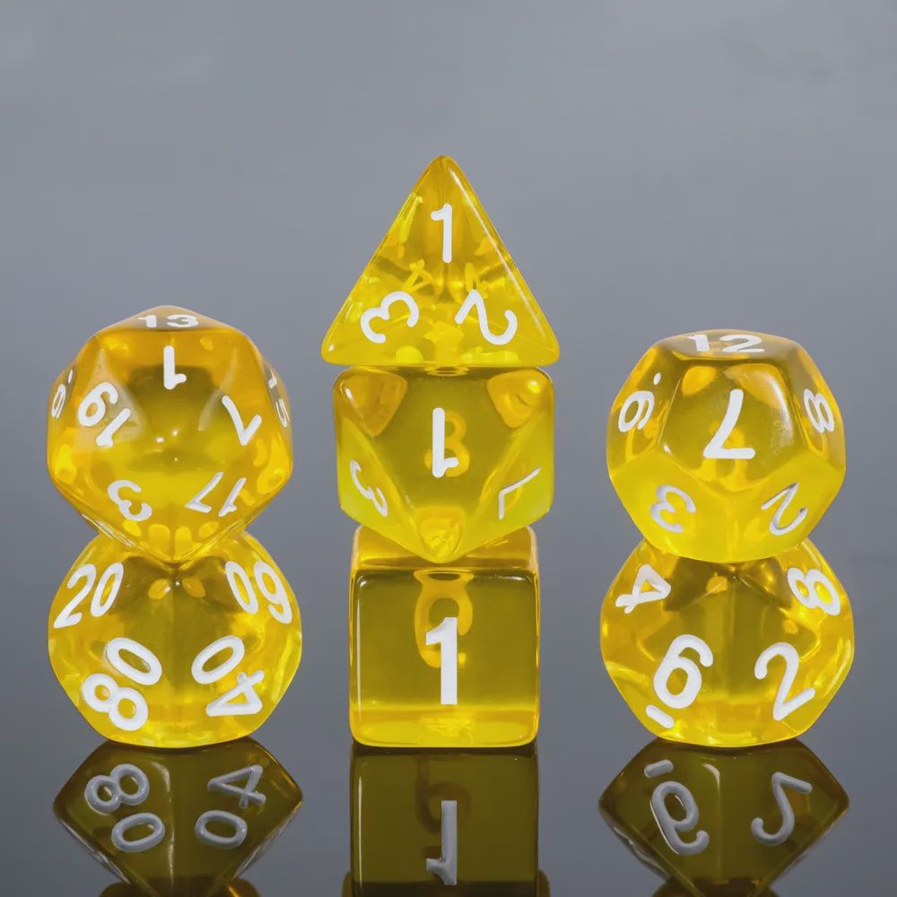 7-Piece Polyhedral Dice Set: Precious Stone - Citrine