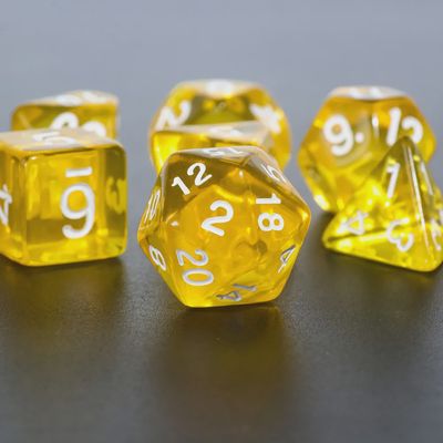 7-Piece Polyhedral Dice Set: Precious Stone - Citrine