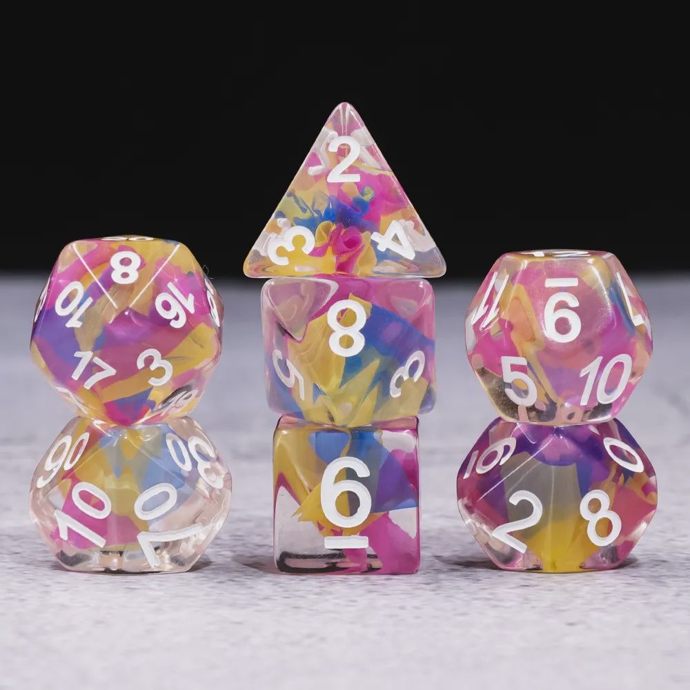 7-Piece Polyhedral Dice Set: Wild Magic Surge