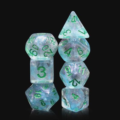 7-Piece Polyhedral Dice Set: Cyberspace