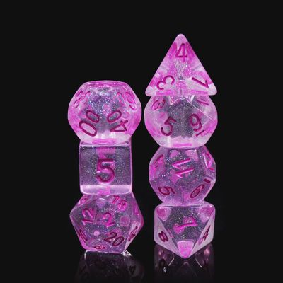 7-Piece Polyhedral Dice Set: La Vie en Rose