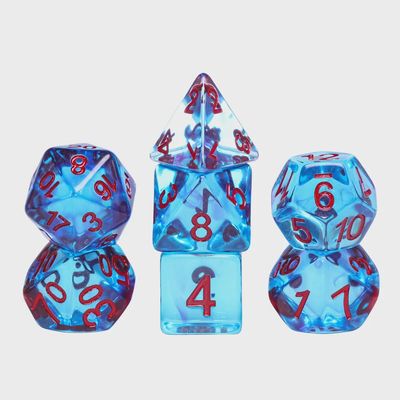 7-Piece Polyhedral Dice Set: Hephaestus' Fire